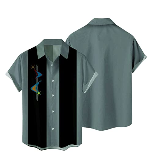 Generic Hawaii Hemd Männer Fronttasche Bügelfrei Strand Beach Sommer Freizeithemden Kurzarm Gestreiftes Hawaii Bowling Shirt Männer Button Down Freizeithemd Casual Sommerhemd Hawaiihemd Grau XXL Generic Hawaii Hemd Männer Fronttasche Bügelfrei Strand Beach Sommer Freizeithemden Kurzarm Gestreiftes Hawaii Bowling Shirt Männer Button Down Freizeithemd Casual Sommerhemd Hawaiihemd Grau XXL von Generic