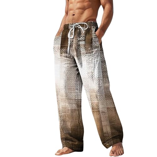 Generic Herren Baggy Hose Stretch Lang Lässig Sporthose Hipop Look Punk Stil Jogginghose - Atmungsaktiv Leicht Komfortablem Alltagskleidung Hawaii Stil Strandhose Hochelastisch Trainingshose L-4XL von Generic