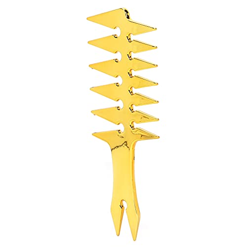 Generic Herren Breite Zahn Haarkämme Abgerundete Kammzähne Frisur Kamm für Sanfte Kopfhautpflege Absblack 1 X Haar Kamm Ideal für den Täglichen Gebrauch (GOLD) von Generic