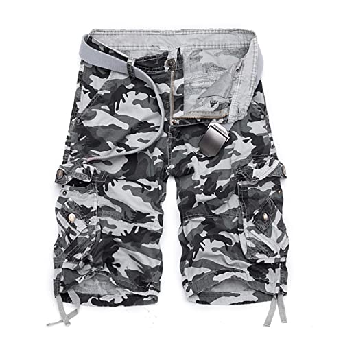 Generic Herren Cargo Shorts Camouflage Freizeit männer Kurze Hose Lose Fit Baumwolle Bermuda Camo Shorts Sommer Cargohose von Generic