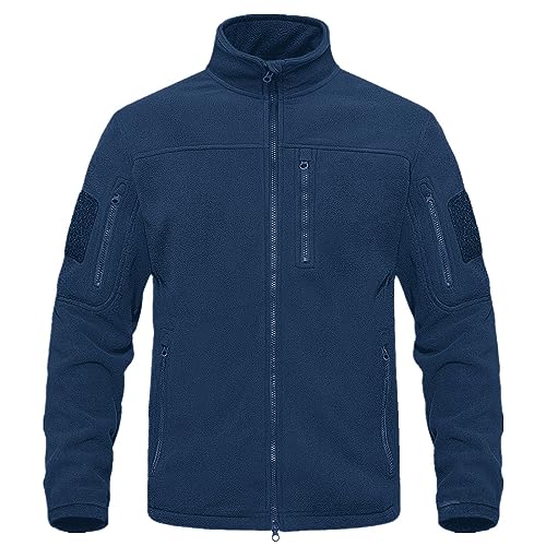 Generic Herren Fleece Jacke Full Zip Outdoor Wander Trekking Strickjacke mit Fleece Innenseite Strickfleece Outdoor Sweatshirt Stehkragen Warm in Mehreren Farben von Generic