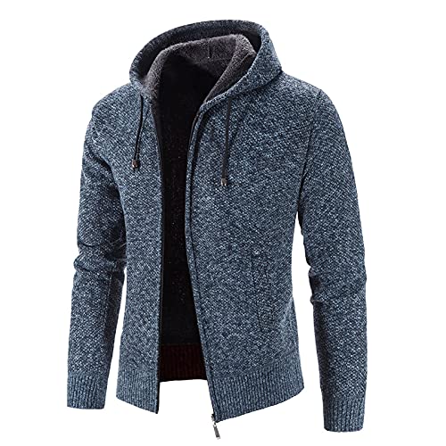 Generic Herren Kapuzenjacke Sweatjacke Hoodie mit Reißverschluss Herren Sweatshirt Sweatjacke Printed Sweater Sweat-Jacke Kapuzen Pullover Langarm Kapuzenpullover (Blue#2, XL) von Generic