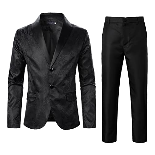 Herren Slim Fit 3 Teilig Anzüge Herrenanzug Sakko für Hochzeit Business Sakko Sportlich Freizeit Blazer von Generic