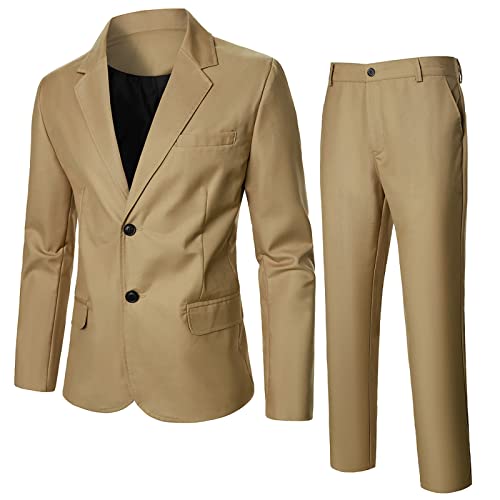 Herren Slim Fit 3 Teilig Anzüge Herrenanzug Sakko für Hochzeit Business Sakko Sportlich Freizeit Blazer von Generic