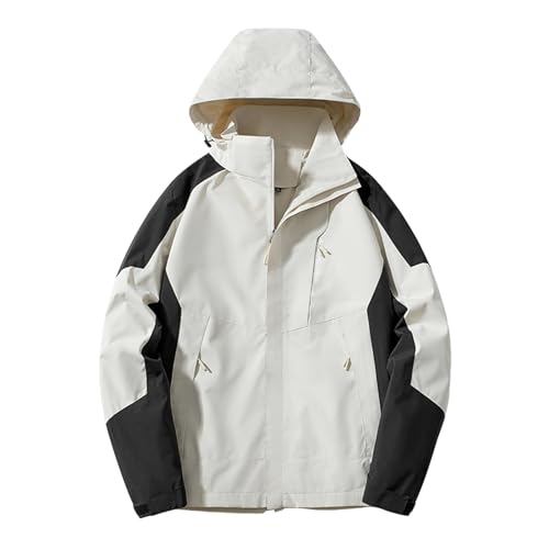 Generic Herren Winterjacke Farbe Block Kapuze Wandermantel Kordelschnur Wasserdichtes Klettern Windbrecher Generic Herren Winterjacke Farbe Block Kapuze Wandermantel Kordelschnur Wasserdichtes Klettern Windbrecher von Generic