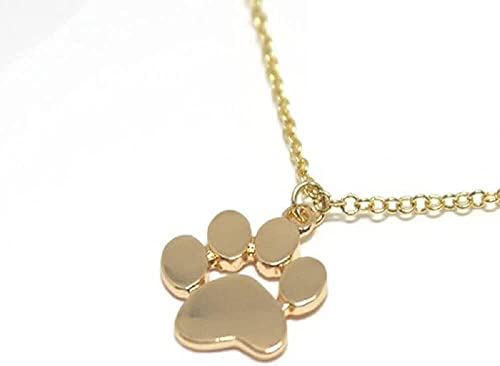 Generic Hunde- und Katzenpfoten-Halskette, Silber, Halsreif, Minimalistischer Schmuck für Frauen und Mädchen, Sterling Silber von Generic