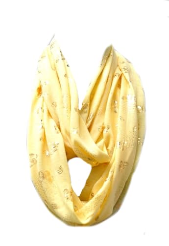 Jersey Loop Schal Tuch Halstuch Rundschal Schlauchschal Schmetterling Sterne glitzer (Gelb Schmetterling) von Generic