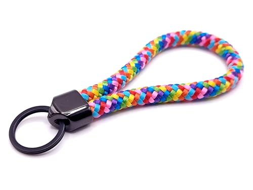 Generic JoJewelry Schlüsselanhänger dark mit 8mm Paracord (Rainbow) von Generic
