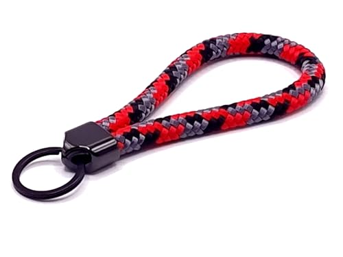 Generic JoJewelry Schlüsselanhänger dark mit 8mm Paracord (Red camouflage) von Generic