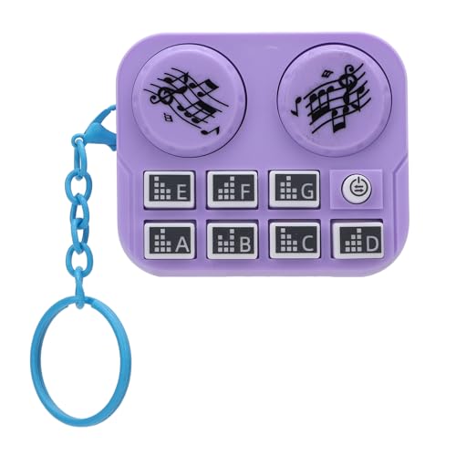 Generic Keyring, DJ Disc Player Keychain Bunte Lichter Automatische Spielspaß für den Rucksack (PURPLE) von Generic