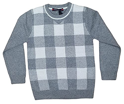 Generic Kinder Jungen Strickpullover Warme Sweater Pullover Herbst Winter Oberbekleidung (Grau, 116) von Generic