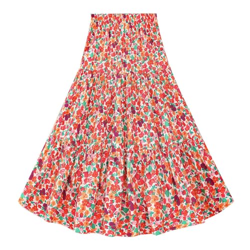 Generic Kinderkleidung Mädchen Blumen Röcke Lässiger Blumenrock mit Blumenmuster Boho Kleid Maedchen Sommerkleid von Generic