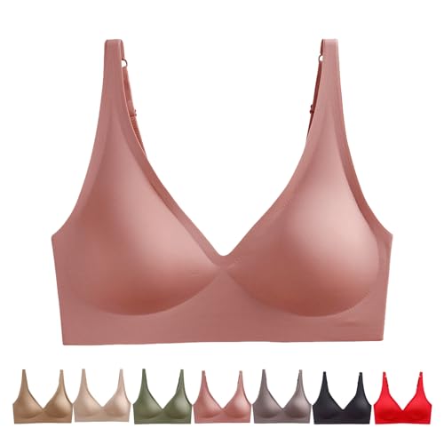 Generic Lavania - Nahtloser Premium Komfort BH,Eine Weiche Und Elastische Unterstützung mit herausnehmbarer Polsterung (Bean Paste,L) von Generic