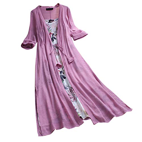 Leinenkleid Damen Lang Maxi Kleid Langarm Leinenkleid Damen GroßE GrößEn Blumenkleid Zweiteiliges Set ÄRmellos Sommerkleid Und Langarmshirt Strickjacke Mantel Leinenkleid Damen Lang Maxi Kleid Langarm Leinenkleid Damen GroßE GrößEn Blumenkleid Zweiteiliges Set ÄRmellos Sommerkleid Und Langarmshirt Strickjacke Mantel von Generic