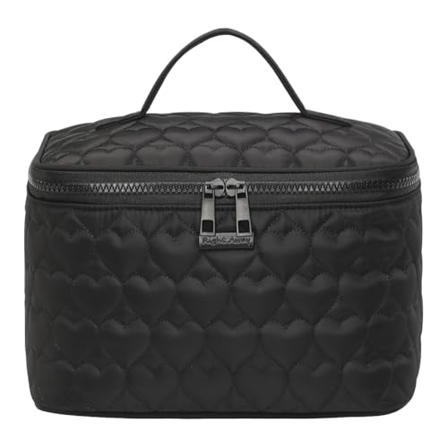 Generic Love Gesteppte Reisekosmetikbeutel großer Make -up -Organisator for Frauen und Teenager mit Reißverschluss und Griff von Generic