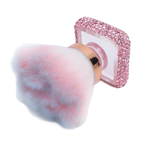 Generic Nagelabstaub Pinsel, Mehrere Anwendungen Flauschiger Nagelkunststaub Pulver Remover Pinsel Lose Pulver Rouge Zum Make -up (PINK) von Generic