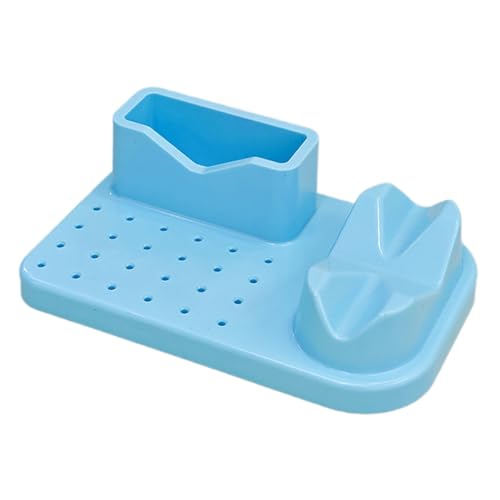 Generic Nagelkunst Poliermahlen Organizer 20 Löcher Bohrhalter Halter Schreibtisch Tragbares Leichtgewicht großer Kapazitätsdisplay -Bits, Blau von Generic