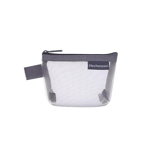 Generic Nylon Mesh Kosmetiktasche mit Reißverschluss, Tragbare Reise Organizer Hülle, Kulturbeutel, Beauty Aufbewahrungstasche für Kosmetik, Reisen, Zuhause, GRAU von Generic