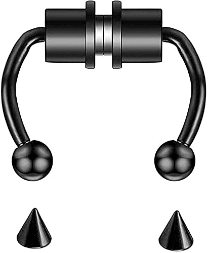 Generic PULABO 1Pc Gefälschte Nase Piercing Ring Legierung Nase Piercing Hoop Frauen Magnetische Septum Ringe Modeschmuck Geschenke Für Mädchen Damen tragbar von Generic