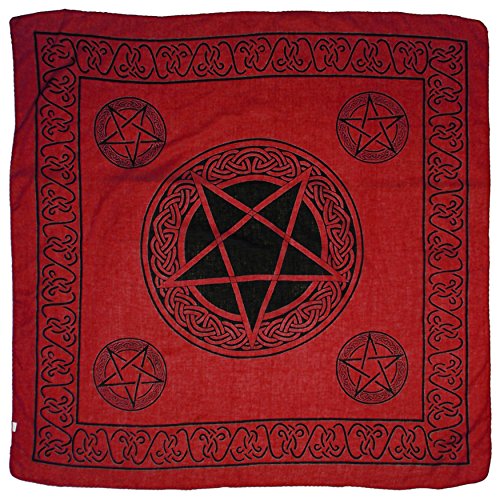 Generic - Pentagram Symbol XL Bandana/Schal Wandteppich Biker 3 Farben - XL, Rot von Generic