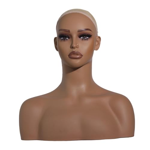 Generic Puppe Perücke Display Stand Realistische Weibliche Mannequin Kopf Machen Styling Multifunktionale Perücken Halter für Hüte Schönheit Salon Männer von Generic