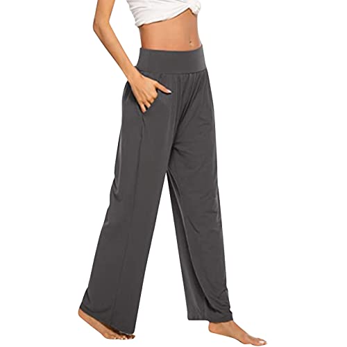 Reha Hose Damen Seitlich Zu Öffnen Yoga-Jogginghose für Damen, bequem, locker, weites Bein, Jogginghose mit Taschen Hose Damen 33 von Generic