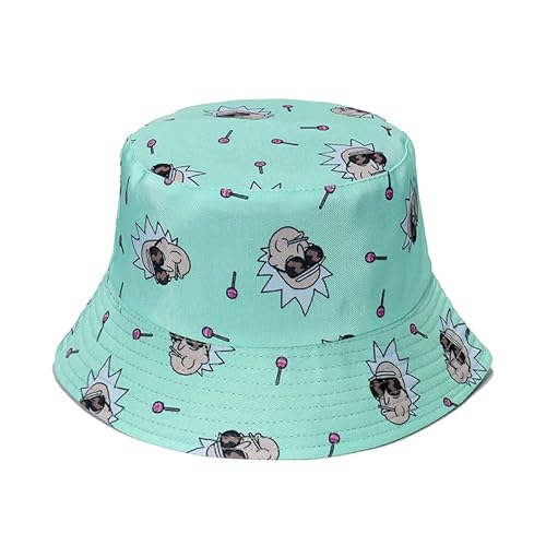 Generic Rick und Morty Fischerhut: Stilvolle und raffinierte Kopfbedeckung (Polyester, Blau 2) von Generic