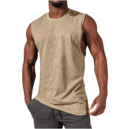 Generic Sale Angebote Herren Unterhemd Herren Regular Sommer Tank Top Kurzarm Bequeme T Shirt Stretch Freizeit Achselshirts Baumwolle Schnelltrocknendes Tankshirt Bodybuilding Passform Oberteile von Generic