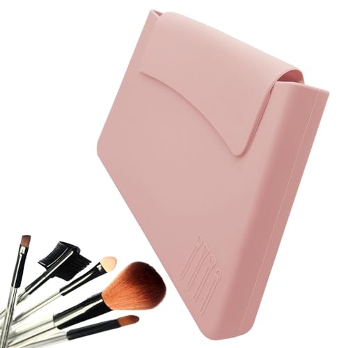 Generic Silikon-Make-up-Pinseltasche, Silikon-Make-up-Tasche für Reisen, Kosmetikhalter Tragbare Tasche für Toilettenartikel, Wasserdichter Kulturbeutel-Make-up-Organizer, Magnetschnallen-Design, von Generic