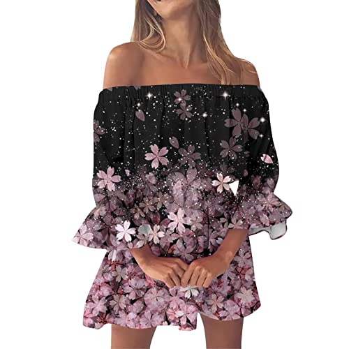 Generic Sommerkleid Damen Freizeitkleid Bandeau Schulterfrei Minikleid Blumenmuster Gradient Kurze Kleid Elegant Kleider Strandkleid Partykleid Frauen Elegant Leichte Freizeitkleider Generic Sommerkleid Damen Freizeitkleid Bandeau Schulterfrei Minikleid Blumenmuster Gradient Kurze Kleid Elegant Kleider Strandkleid Partykleid Frauen Elegant Leichte Freizeitkleider von Generic