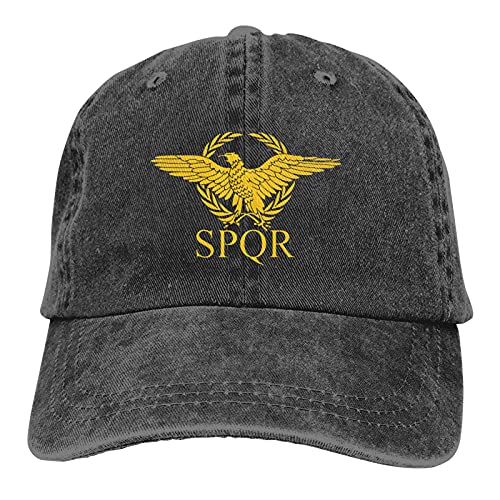 Generic Sonnenblende Mütze SPQR Freizeit Basecap Sport Capatmungsaktive Mütze Retro Golf Caps Für Herren, Damen, Tennis von Generic