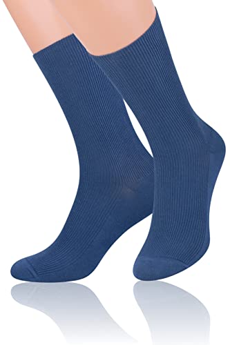 Generic Steven 018 DIABETIKER SOCKEN Herren Damen OHNE GUMMI Baumwolle GESUNDHEITSSOCKEN (39/42, Jeans) von Generic