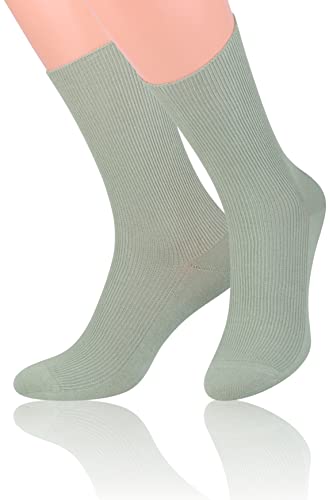 Generic Steven 018 DIABETIKER SOCKEN Herren Damen OHNE GUMMI Baumwolle GESUNDHEITSSOCKEN (39/42, Olive) von Generic