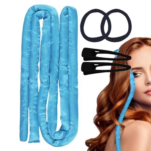 Generic Stirnband für hitzefreie Locken, Stirnband für hitzefreie Lockenstäbe | Keine Hitze-Locken mit Clips-Haar-Accessoires | Hitzefreie natürliche Locken über Nacht für langes Haar von Frauen und von Generic