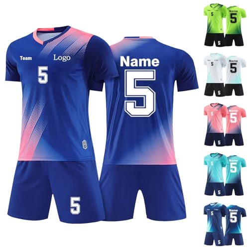 Generic Trikot Kinder Erwachsener Fußball Trikot Personalisiert mit Namen Nummer Team und Logo Fussball Sporttraining T-Shirts Football Training Tshirts, Shorts Anzug 5 Large Generic Trikot Kinder Erwachsener Fußball Trikot Personalisiert mit Namen Nummer Team und Logo Fussball Sporttraining T-Shirts Football Training Tshirts, Shorts Anzug 5 Large von Generic