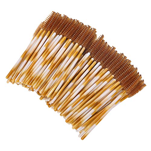 Generic Wimpernbürste, Augen Make -up Pinsel Einweg Wimpernpinsel Pinsel Wimperntusche Zauberstäbe Wimpern Spoolie Tragbare Peitschenbürste Spoolie für Wimpern Erweiterungen Mädchen Frauen (BROWN) von Generic