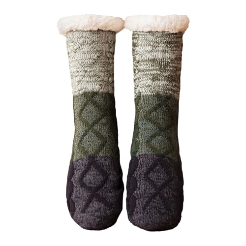 Generic Winter-Bodensocken, Bodensocken Damen, Winterliche, kuschelig warme Grippersocken für Damen, Bequeme lange Schlafsocken, Must-Haves für Männer, Kinder und Mütter nach der Geburt von Generic