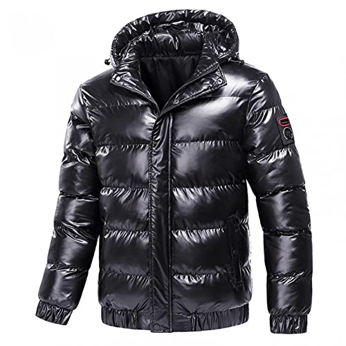 Generic Winterjacke Herren,Herren Übergangsjacke Warm Daunenjacke mit Kapuze Leichte Steppjacke Funktionelle Winter Jacke Isolationsjacke Funktionsjacke Thermojacke Freizeitjacke Winterjacke von Generic