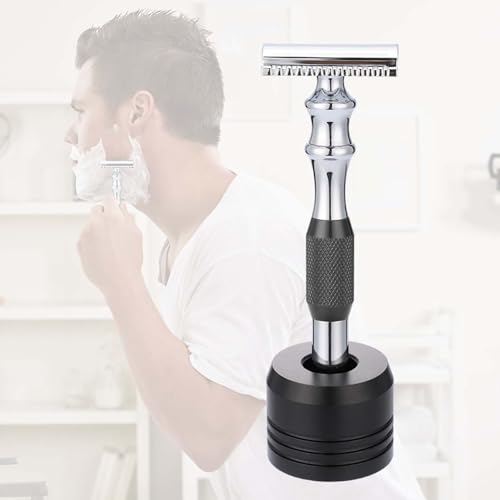 Generic Zahnpasta Squeezer, Rollrohr Zahnpasta Squeezer -Dispenser Aluminiumrohr -Werkzeug mit Drehgriff für Cremes und Lotionen (Schwarzer Faden Rasierer + schwarze Basis) von Generic