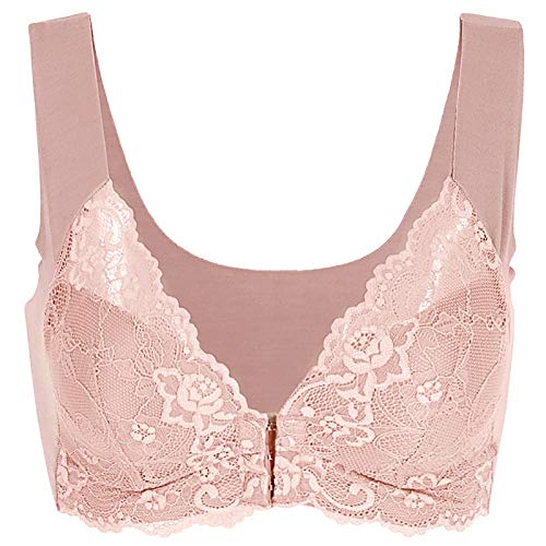 Generic bustier damen Klassische BHs bhs frauen spitze bustier damen spitze still bustiers damen sport bh mit push up bh tiefer ausschnitt unterwäsche für damen sport bh leicht (Pink, L) von Generic