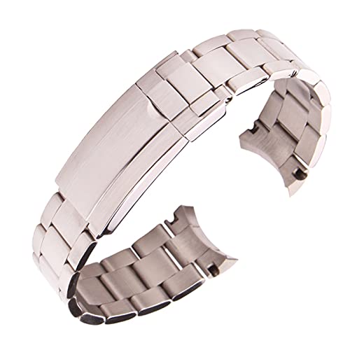 Generisch DSHDFJ 316L Edelstahl Watchbands Armband 20mm Silber gebürstete Schraube Links Kurve End Metall Uhr Bandband Generisch DSHDFJ 316L Edelstahl Watchbands Armband 20mm Silber gebürstete Schraube Links Kurve End Metall Uhr Bandband von Generisch
