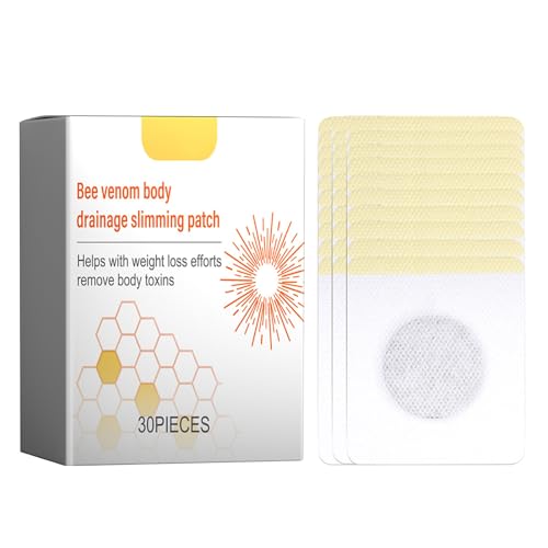 Generische 30pcs Brennende Fettbienenflecken Doppelschichtkörperforming Patch Slim Abdominal Navel Aufkleber zur Lymphatikentoxifikation von Generic