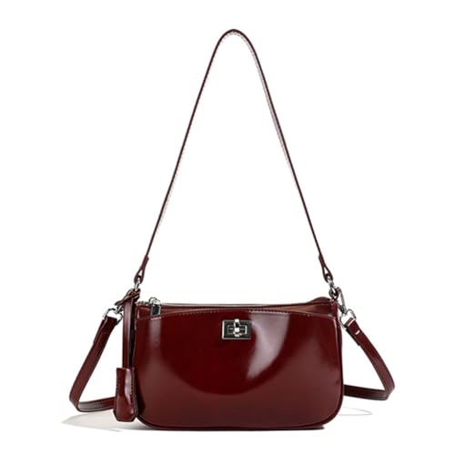Generische Damen PU-Umhängetasche mit verstellbarem Riemen, stylishe Crossbody-Bag mit Reißverschluss, Freizeit- und Outdoor-Tasche von Generic