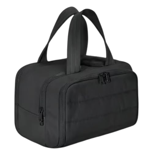 Generische Frauen Nylon Make -up -Tasche große Kapazität Aufbewahrung Handtasche Hautpflegebeutel (schwarz) von Generic