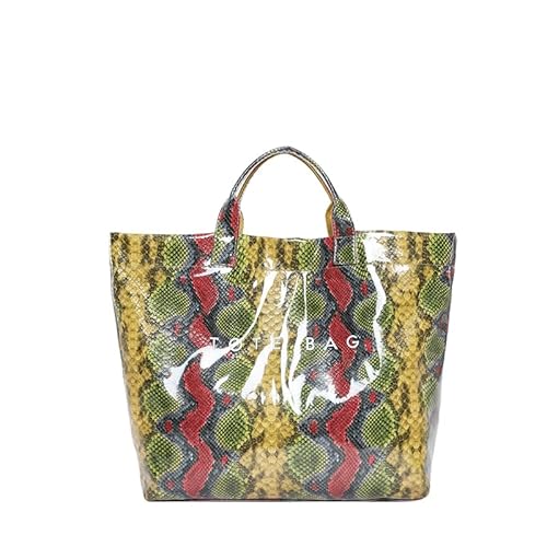 Generische Frauen PU Handtasche Mode Handheld -Tasche Schlangenmuster Chic Hobo Tasche (Multicolor) von Generic