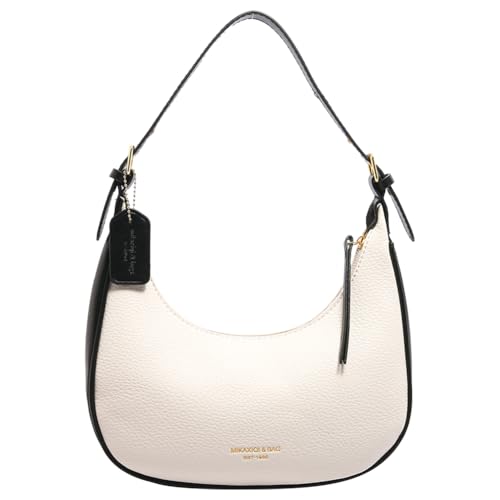 Generische Frauen PU Leder Crescent Bag mit innerer Taschenhandtasche mit Reißverschlussverschluss Achselstasche Feste Kupplung Geldbörse für Arbeitsreisen von Generic