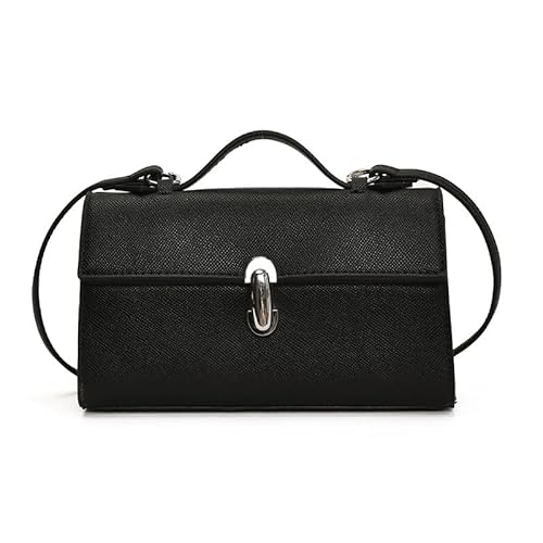 Generische Frauen Retro Umhängetasche PU Leder Crossbody kleine quadratische Handtasche (schwarz) von Generic