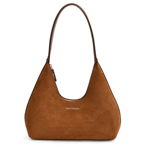 Generische Frauen Wildleder -Umhängetasche mit Reißverschlussverschluss Achselhöhlenbeutel Trendy Mini -Geldbörsen kleine Handtasche für Arbeitsreisen von Generic