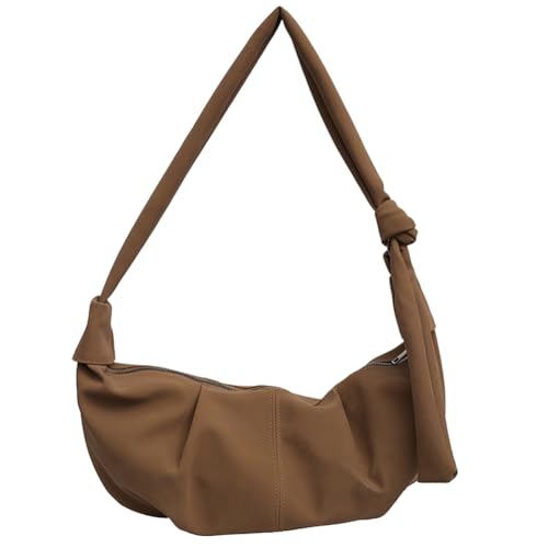 Generische Frauen Wildleder-Umhängetasche mit mehrfacher Croissant Hobos mit Reißverschluss-Achselbeutelhandtasche für Arbeitsreisen von Generic