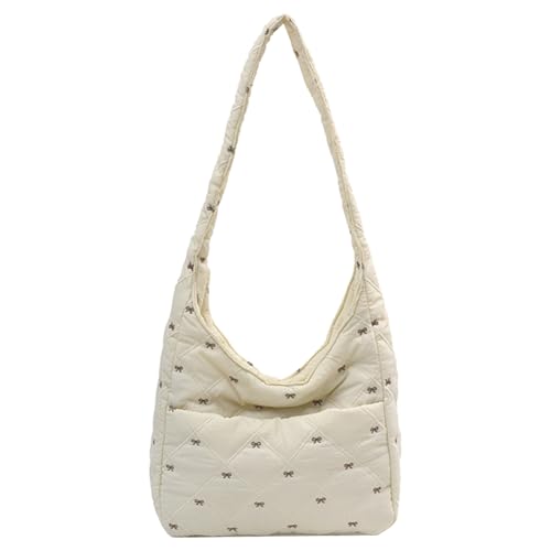 Generische Frauen gesteppte Bugdiamantgitter -Tasche große Kapazität Freizeittasche Handtasche Leichte stilvolle Tragetasche einfache Satchel -Geldbörse von Generic